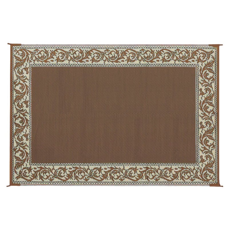 Stylish Camping Ming's Mark RD7 Stylish Camping Reversible Classical Patio Mat - 6' x 9', Brown/Beige - Image 3